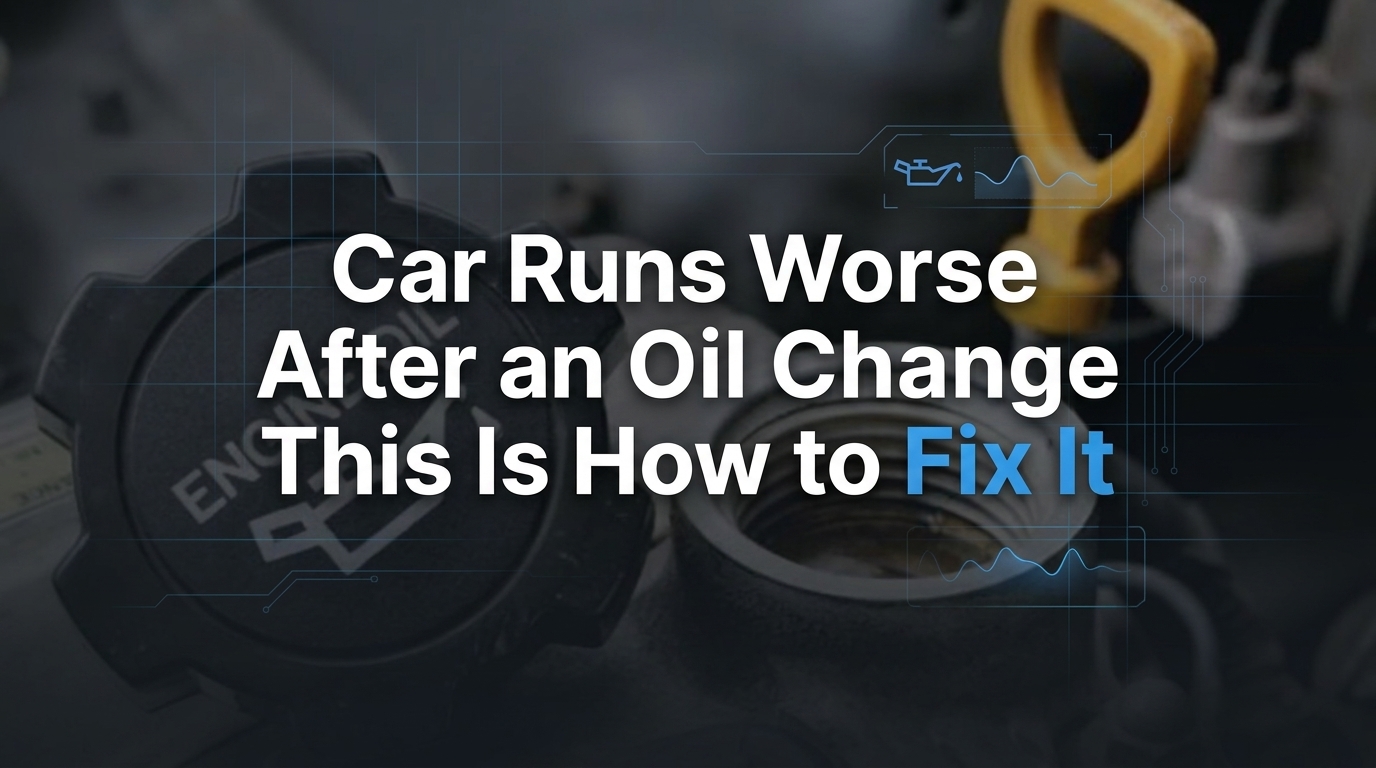 Car Runs Worse After an Oil Change This Is How to Fix It