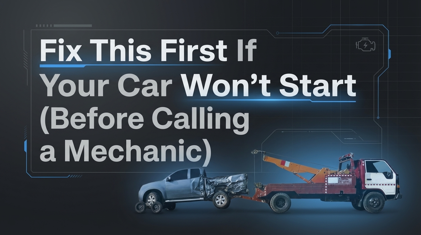 Fix This First If Your Car Won’t Start (Before Calling a Mechanic)