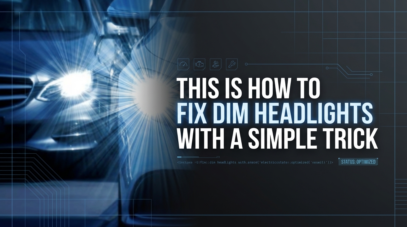 This Is How to Fix Dim Headlights With a Simple Trick
