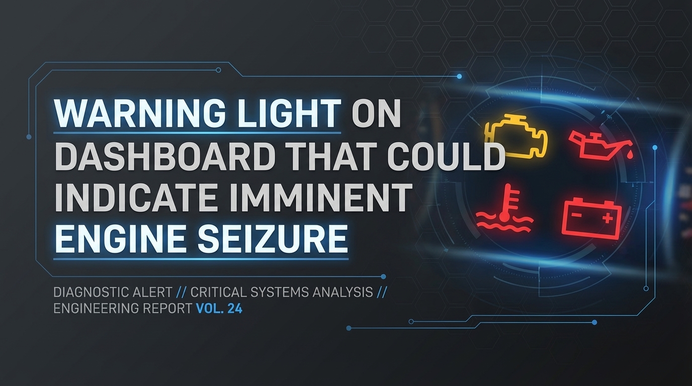 Warning Light On Dashboard That Could Indicate Imminent Engine Seizure