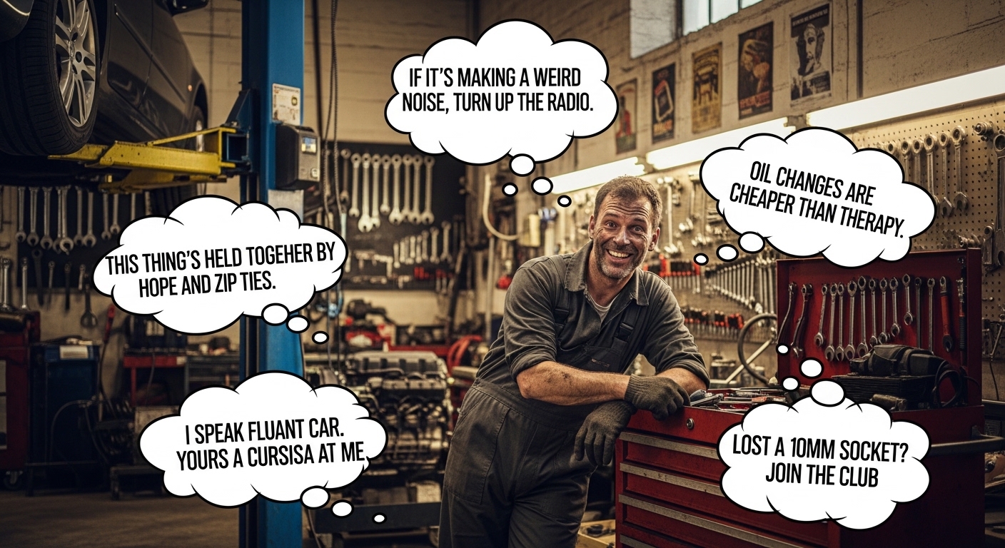 100 Hilarious Things Mechanics Actually Say (That’ll Make You Spit Out Your Coffee)