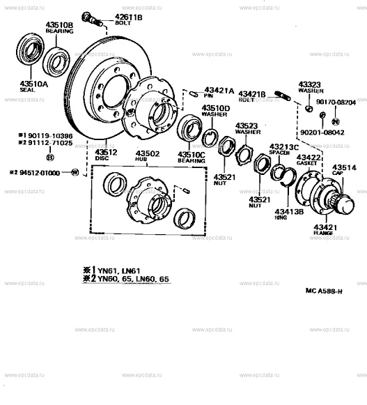 Toyota Hilux Spare Parts List and Part Numbers: Drivetrain Toyota Hilux Spare Parts List and Part Numbers: Drivetrain
