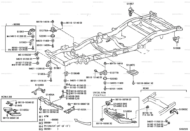 Toyota Hilux Spare Parts List and Part Numbers: Drivetrain Toyota Hilux Spare Parts List and Part Numbers: Drivetrain