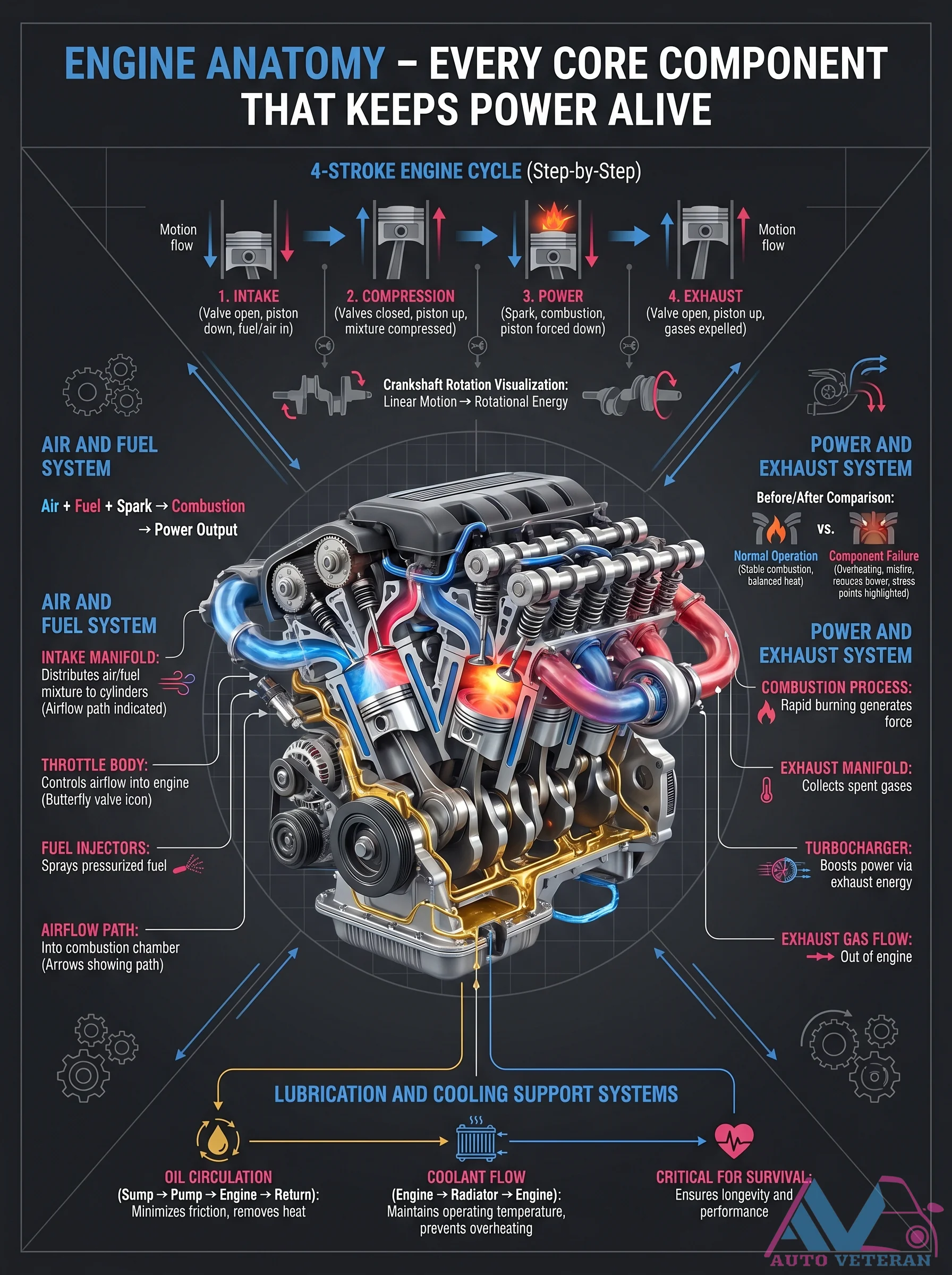 4-Stroke Engine Cycle Step-by-Step