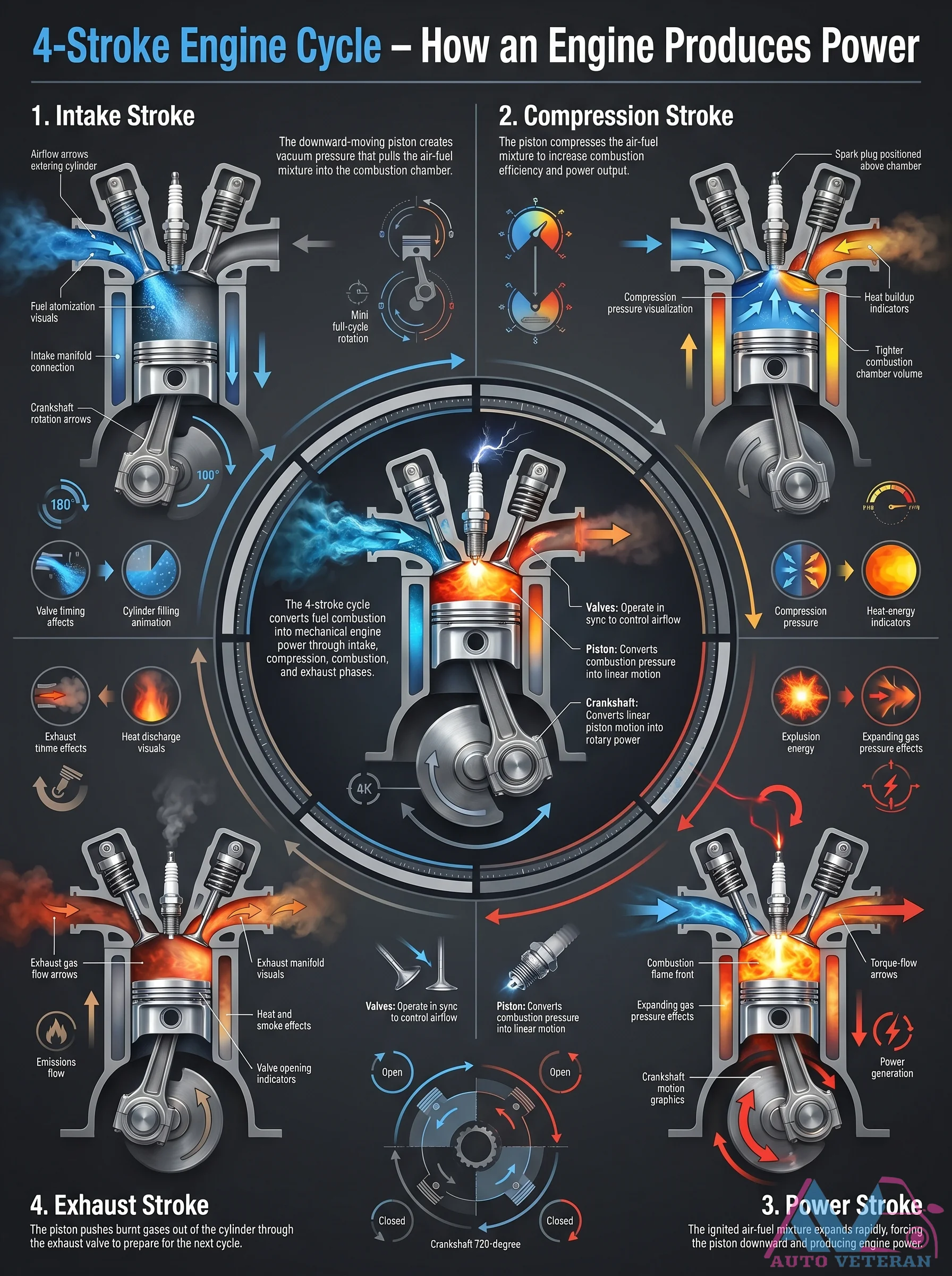 4-Stroke Engine Cycle Steps