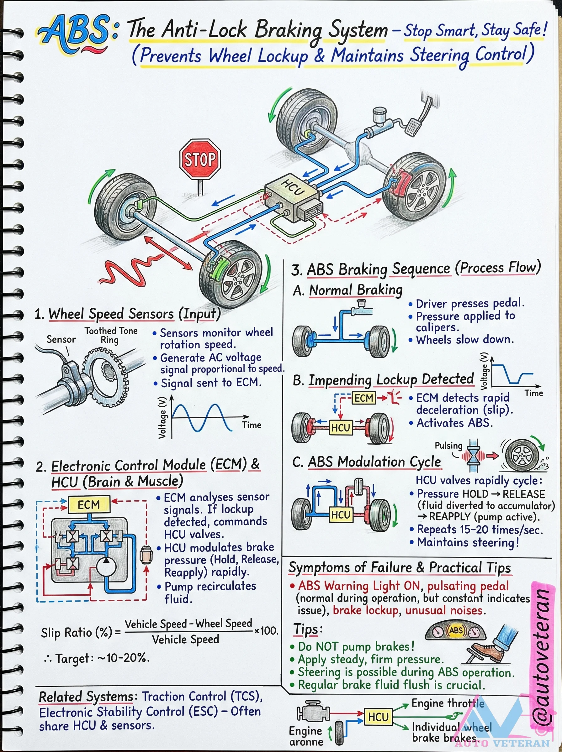 ABS System Process Flow and Failure Symptoms