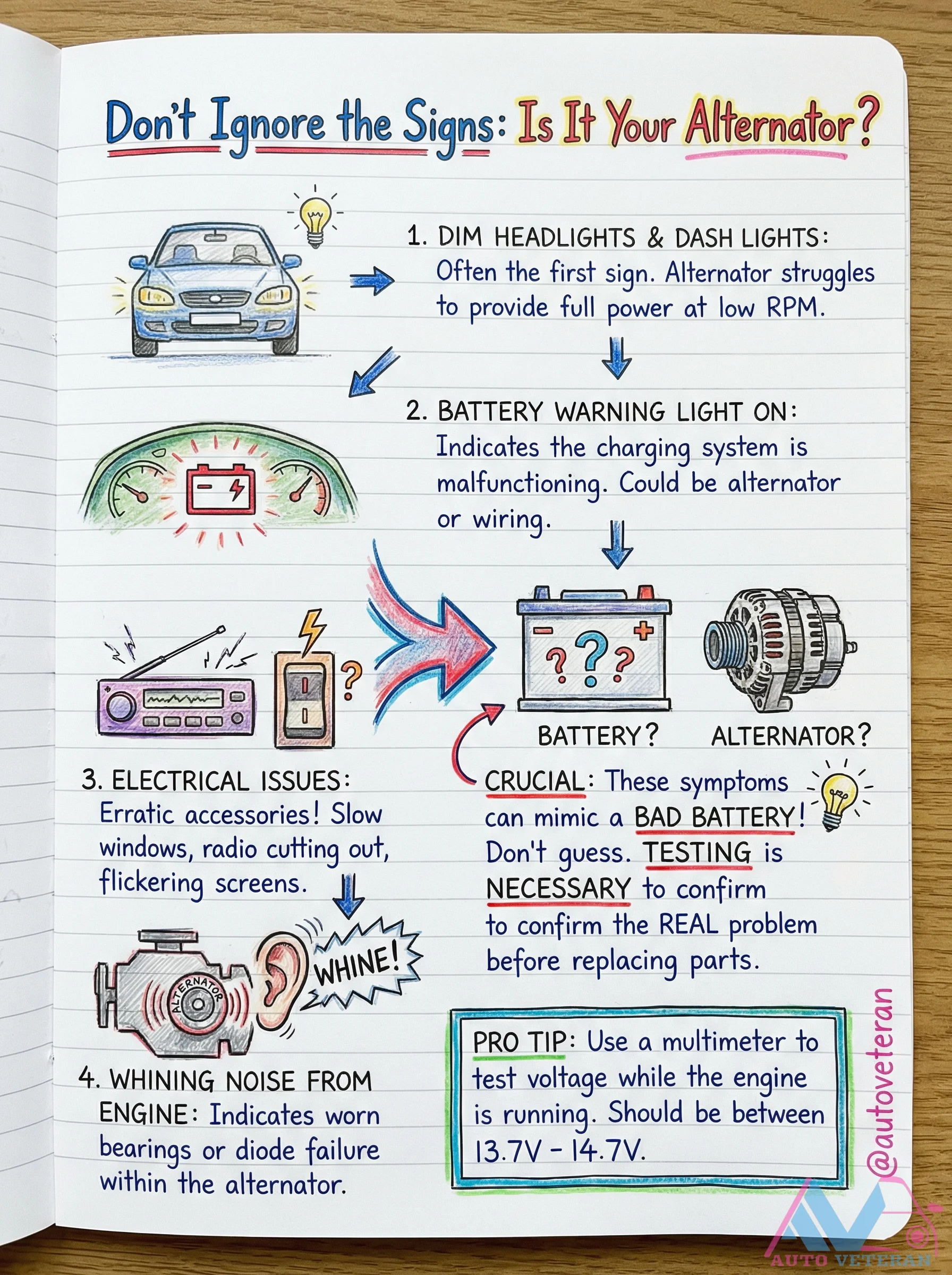 Alternator Failure Symptoms and Testing Guide