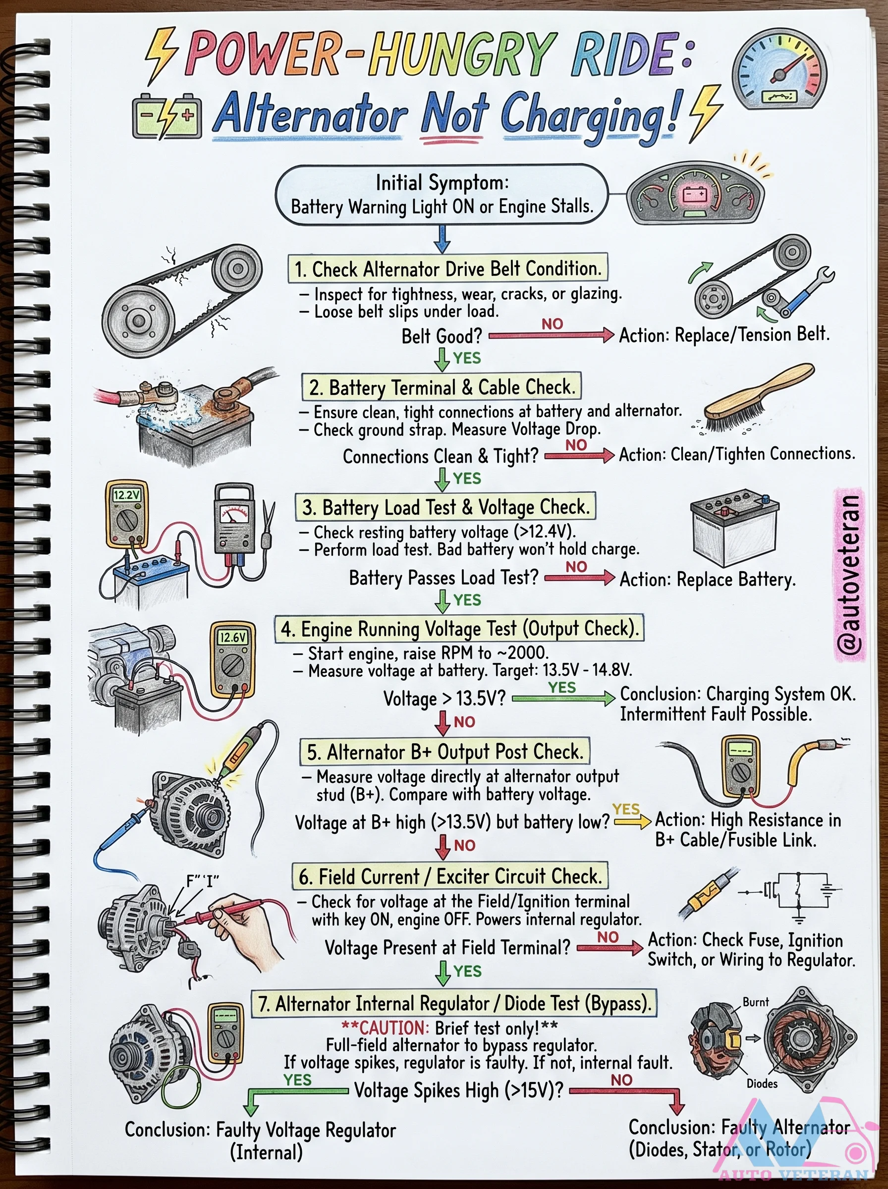 Alternator Not Charging Diagnostic Steps