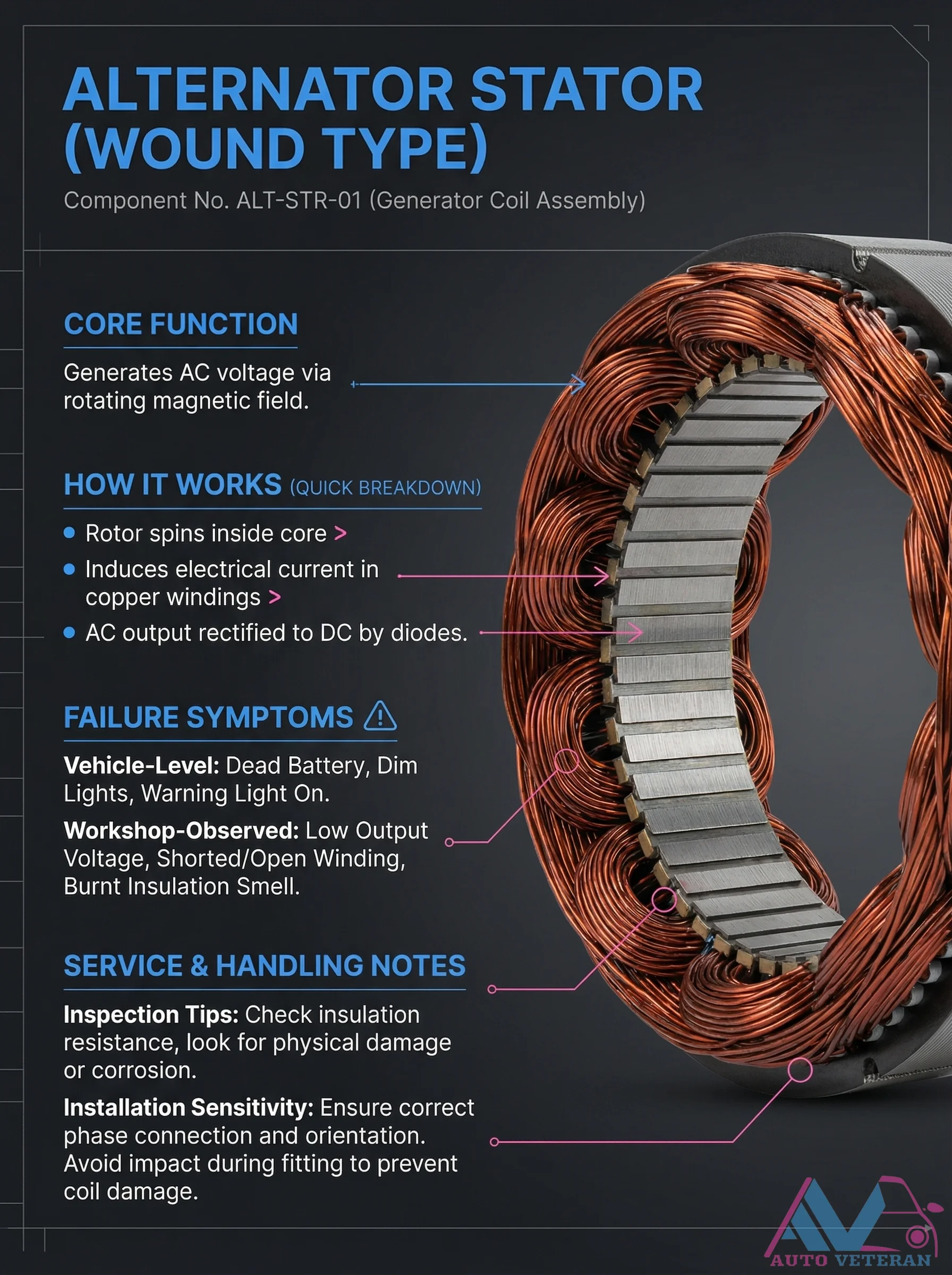 Alternator Stator Wound Type Failure Symptoms