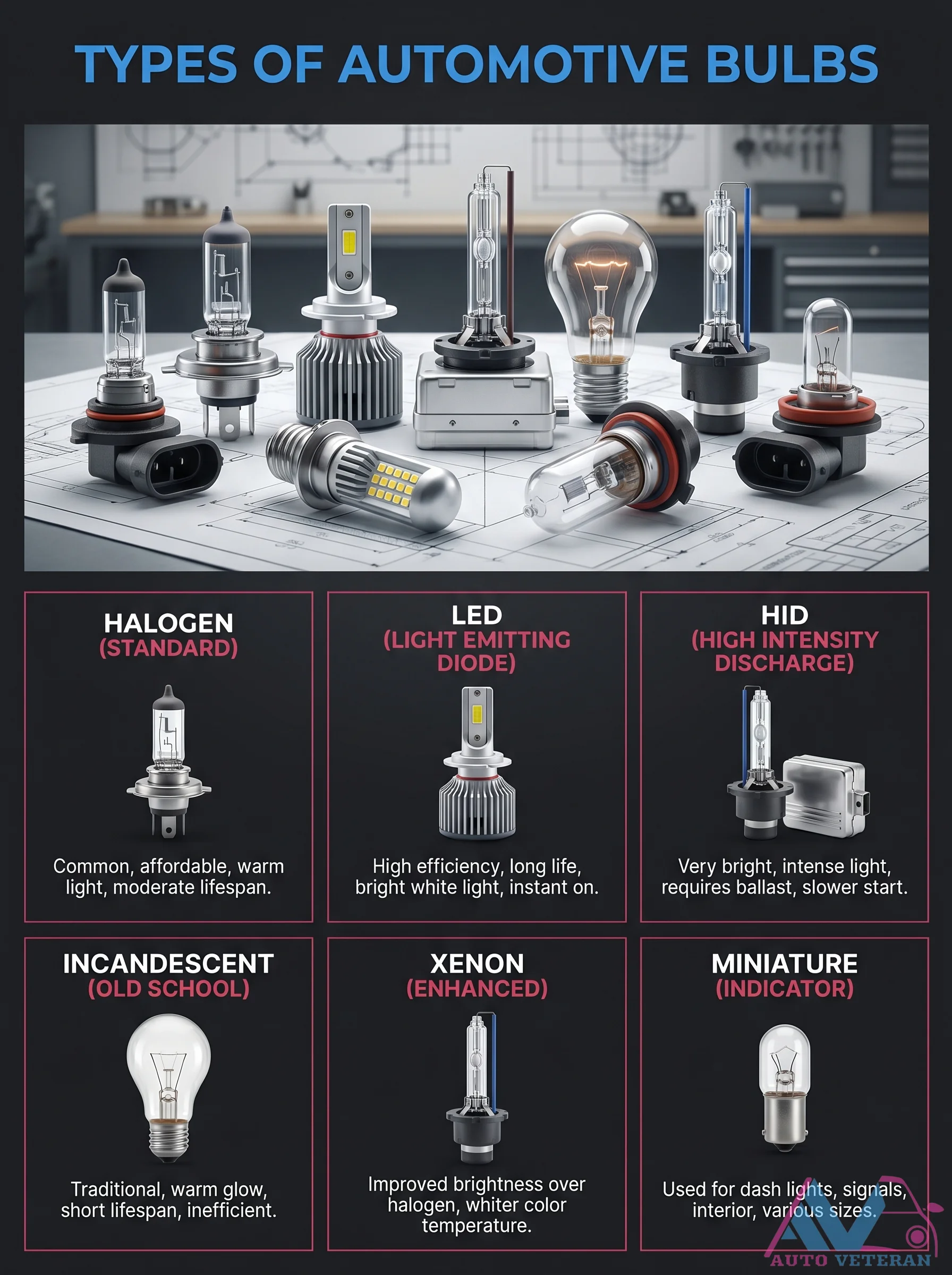 Automotive Bulb Types Comparison