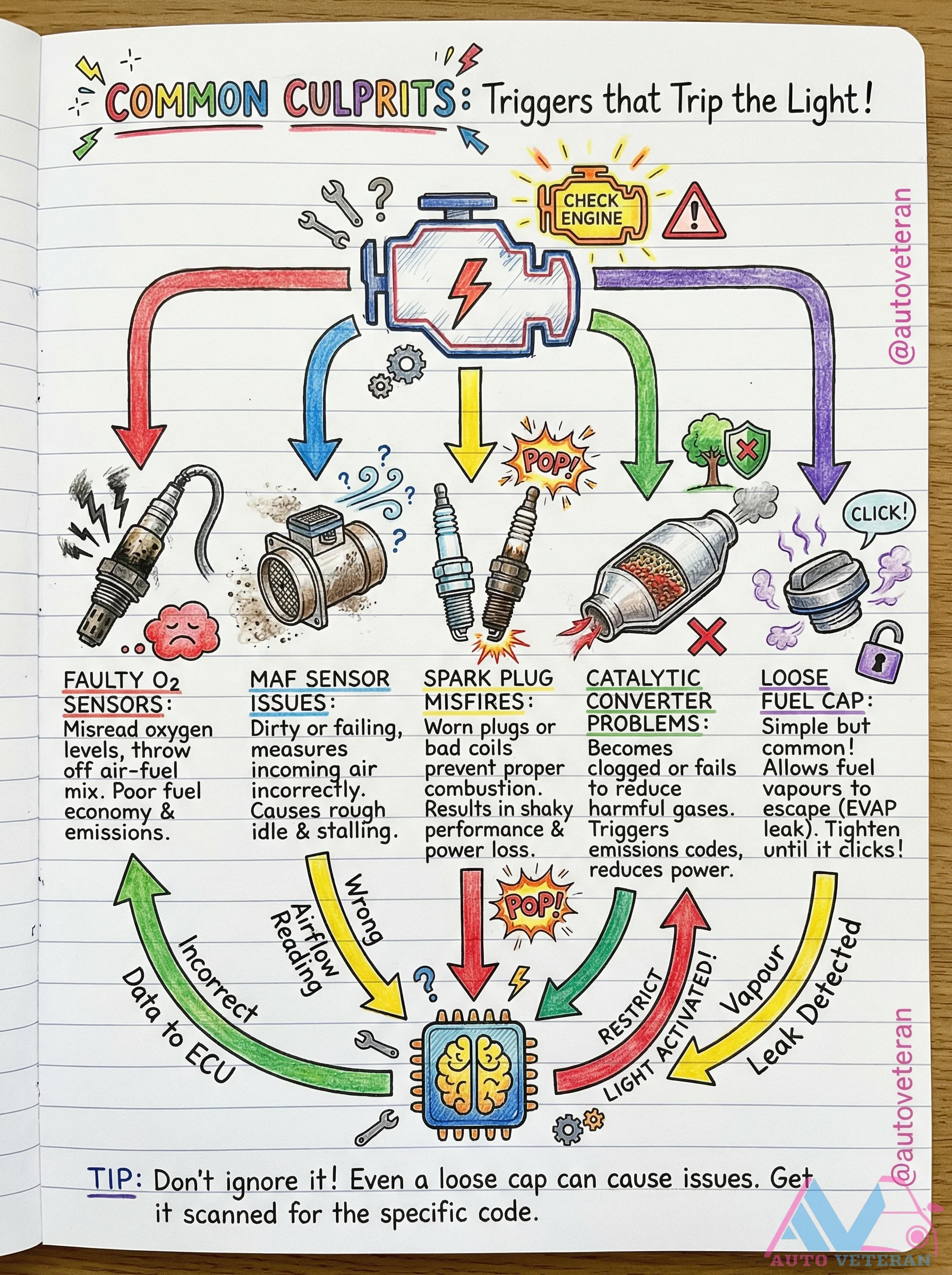 Check Engine Light Common Culprits and Causes