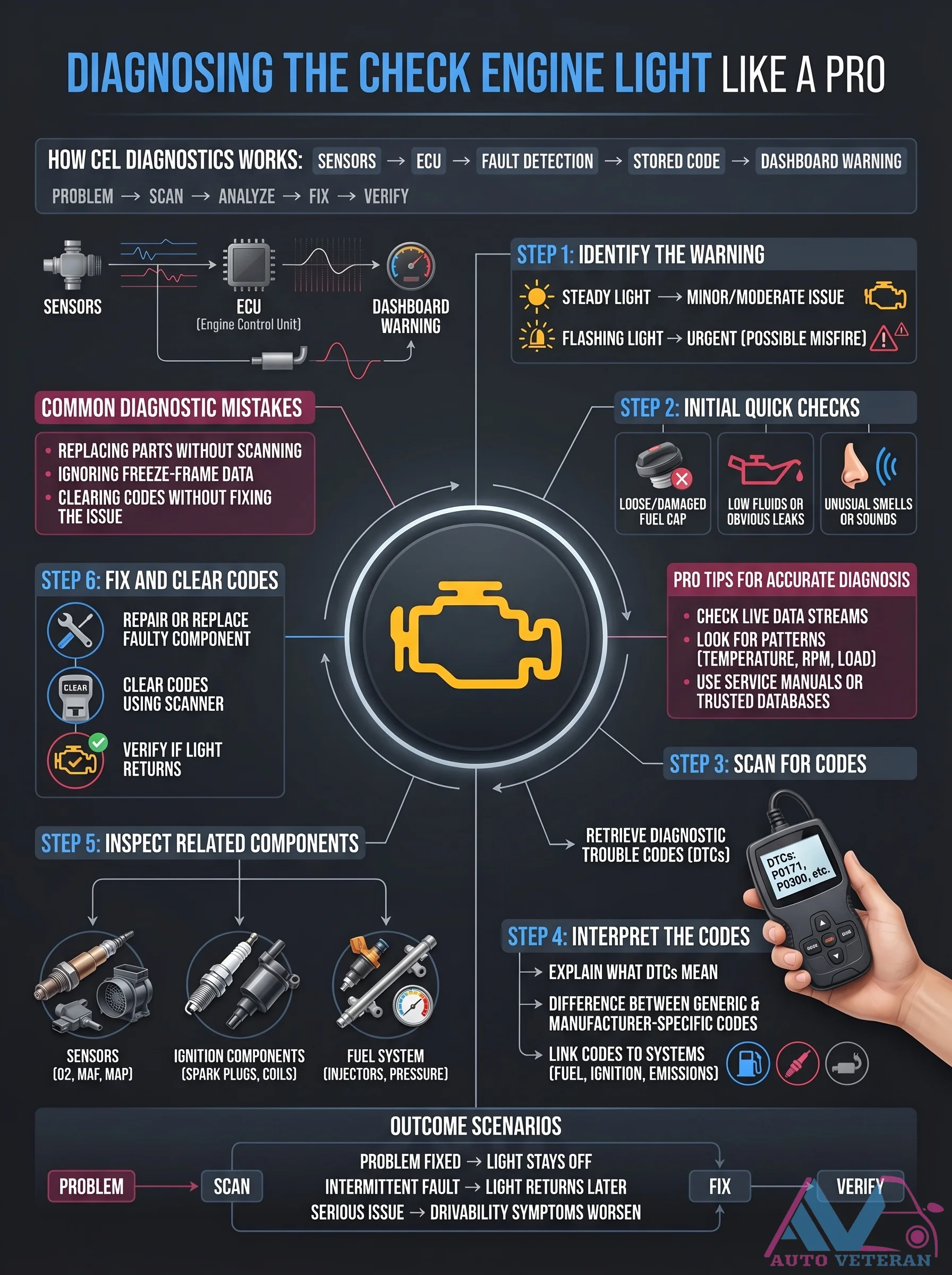 Check Engine Light Diagnostics Step-by-Step Guide