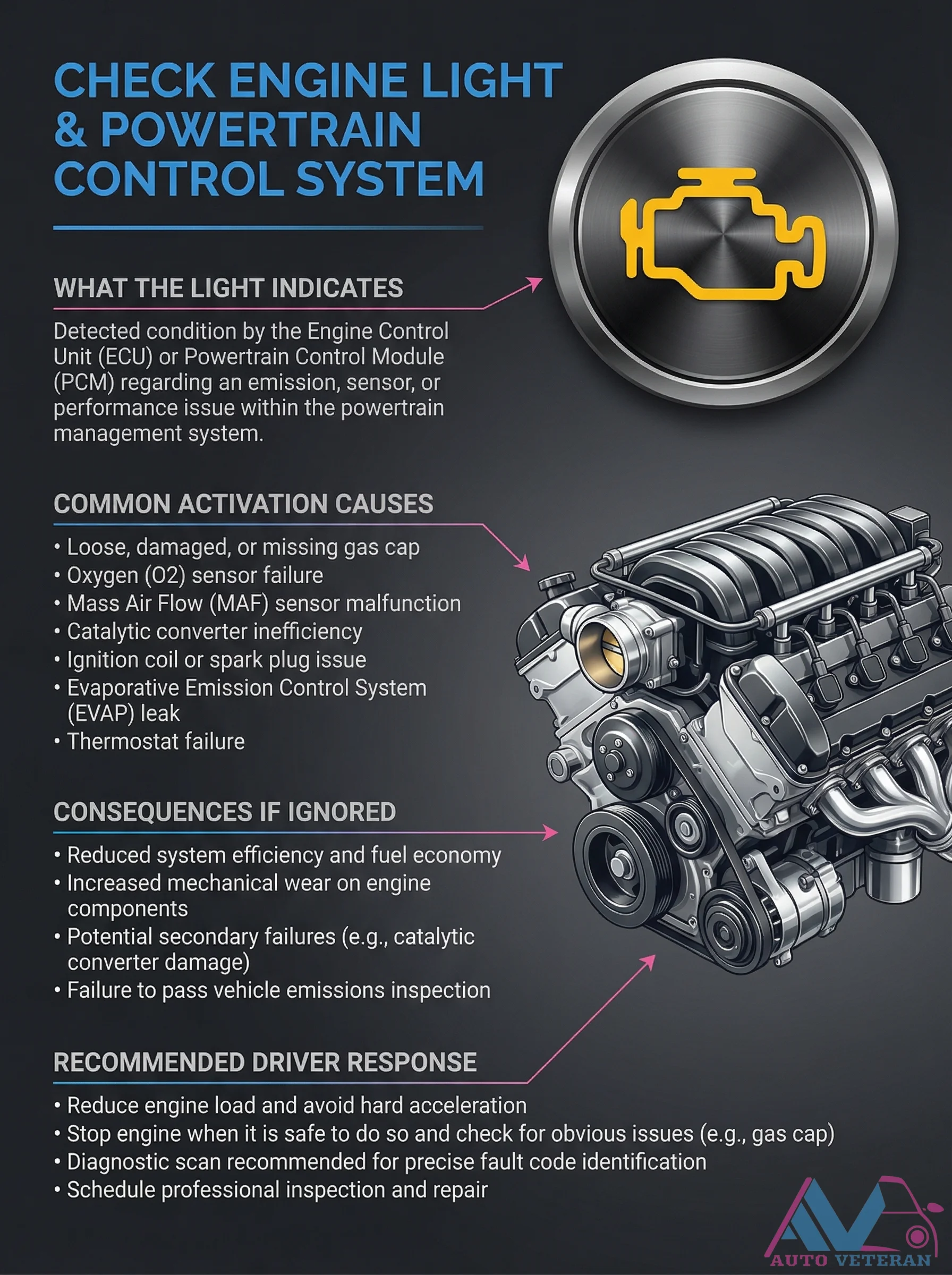Check Engine Light Powertrain Control System Activation