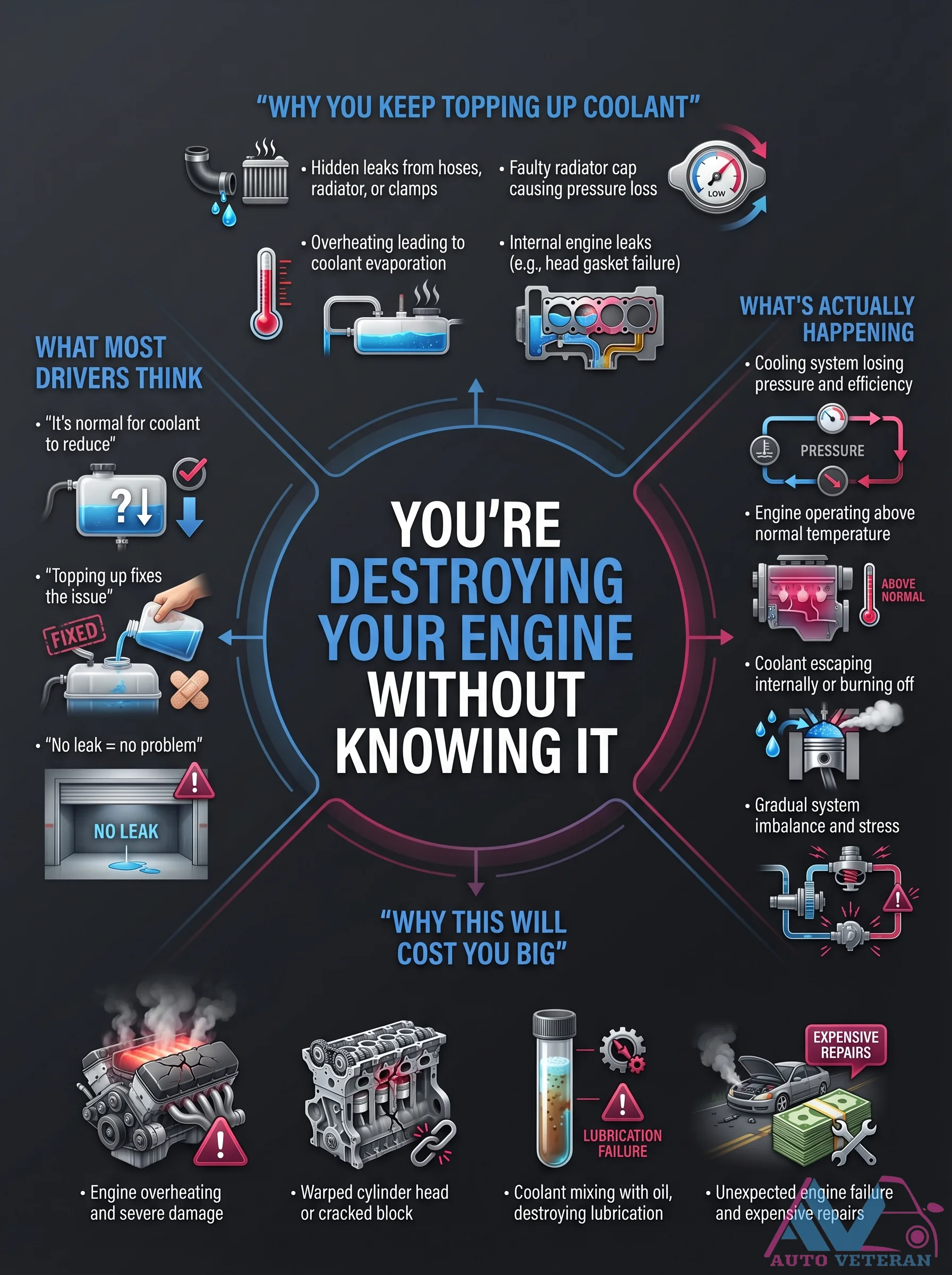 Hidden Coolant Leaks Causing Overheating and Engine Damage