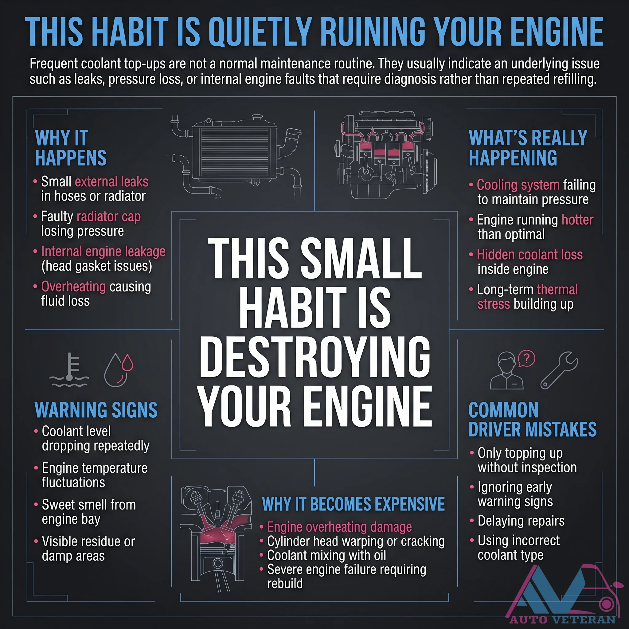 Why Frequent Coolant Top-Ups Destroy Engines
