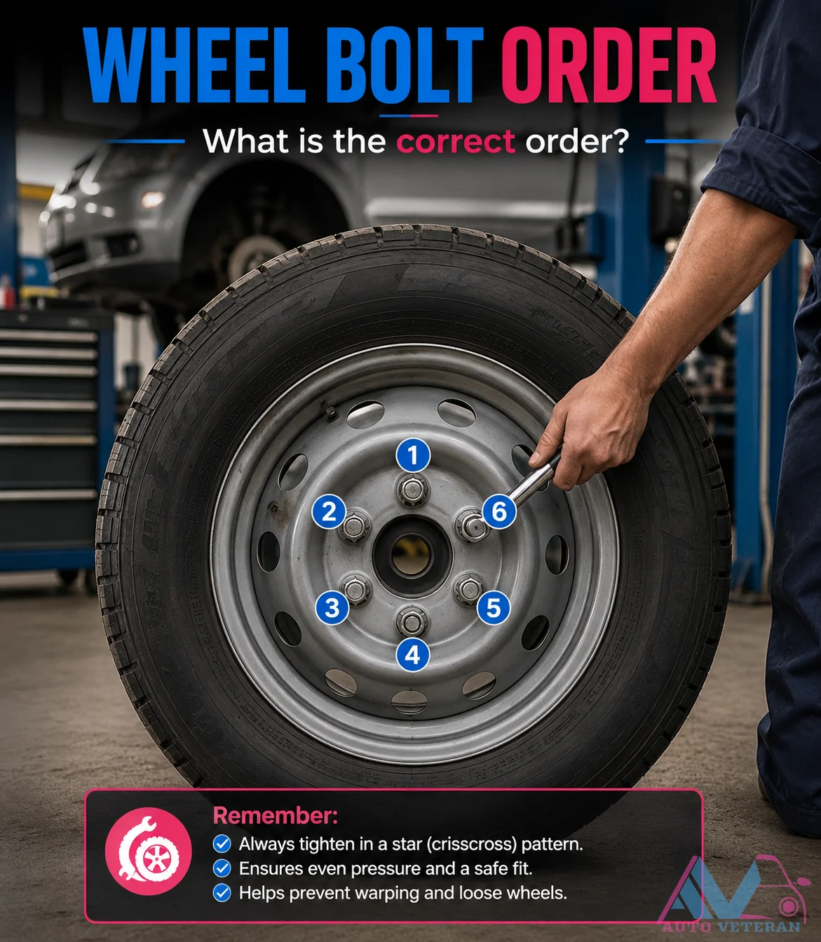 Correct Wheel Bolt Tightening Order