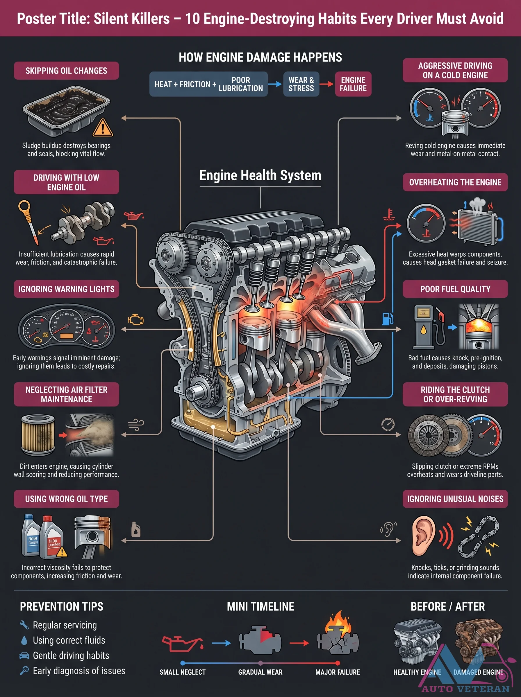 10 Engine-Destroying Habits Every Driver Must Avoid