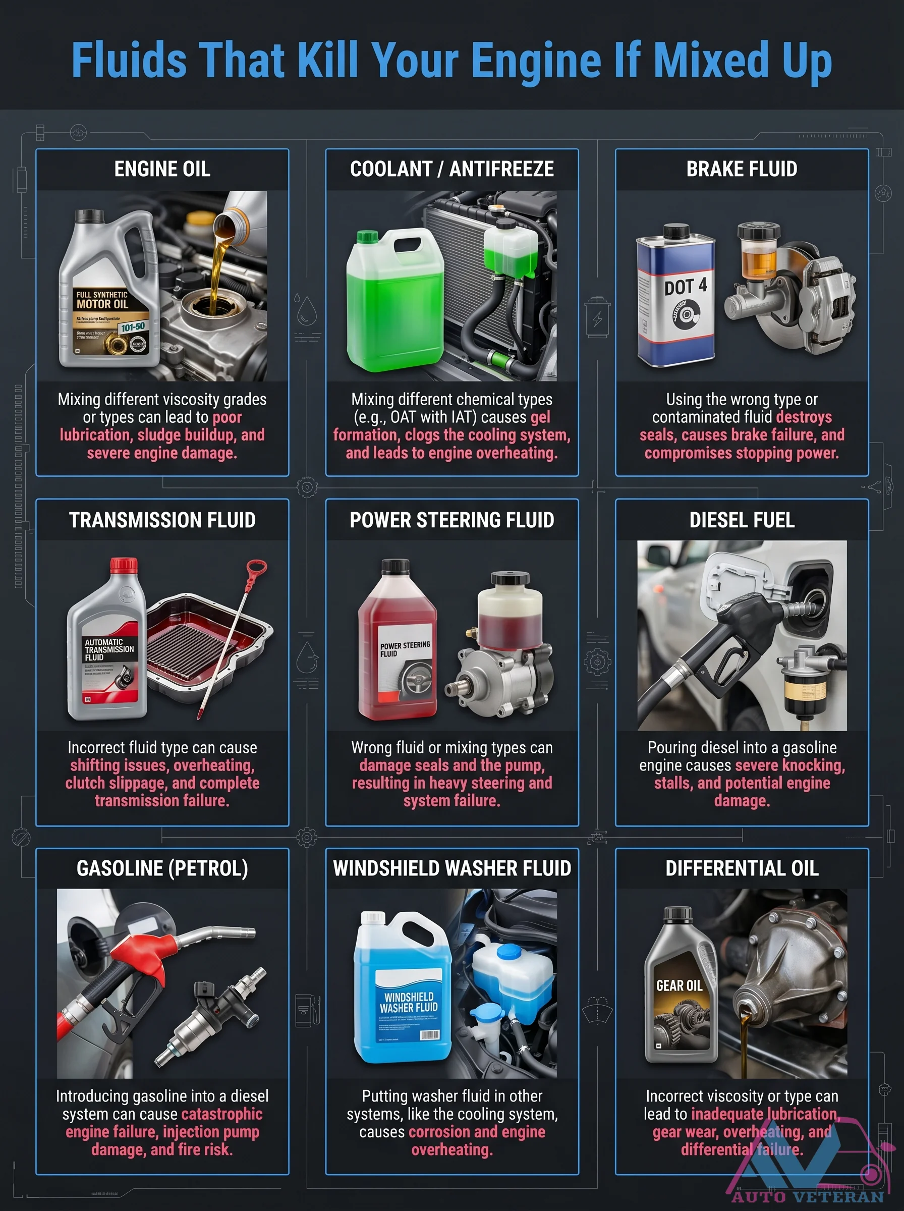 Engine Fluids Mixing Dangers and Symptoms