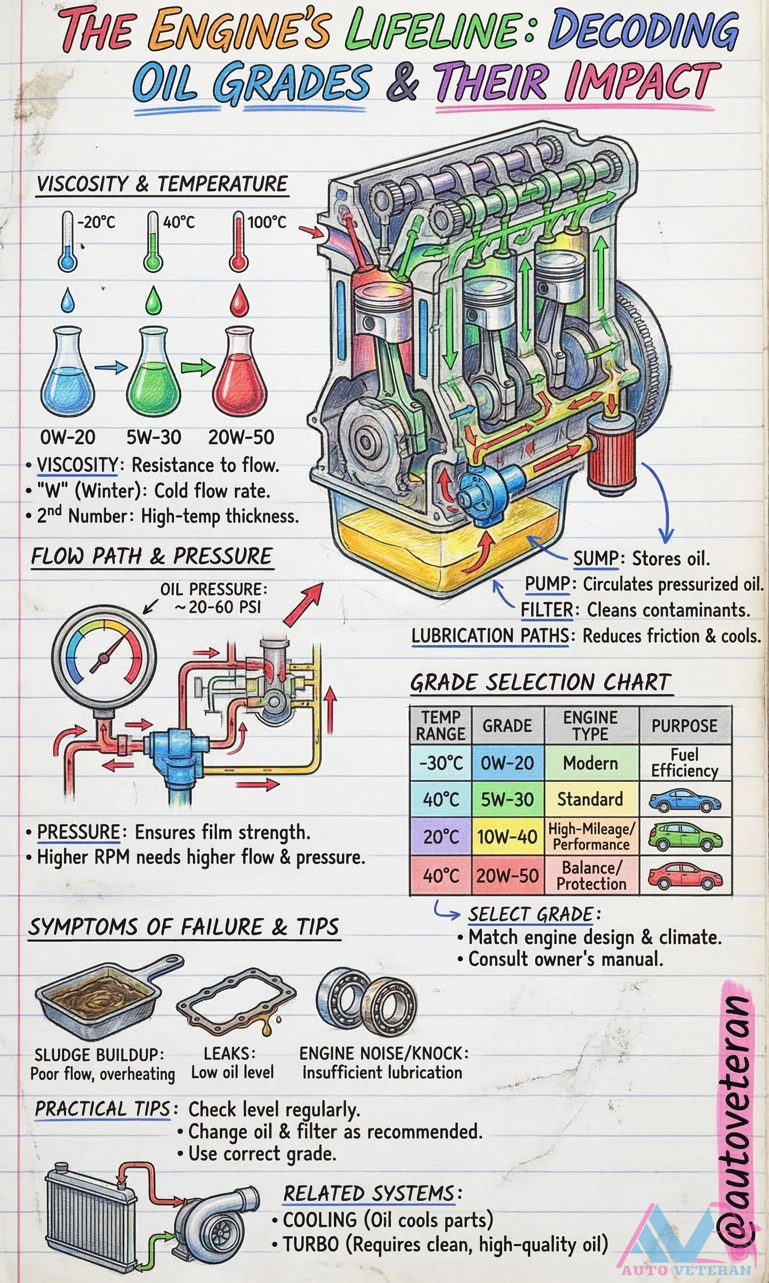 Engine Oil Grades Viscosity and Selection Chart