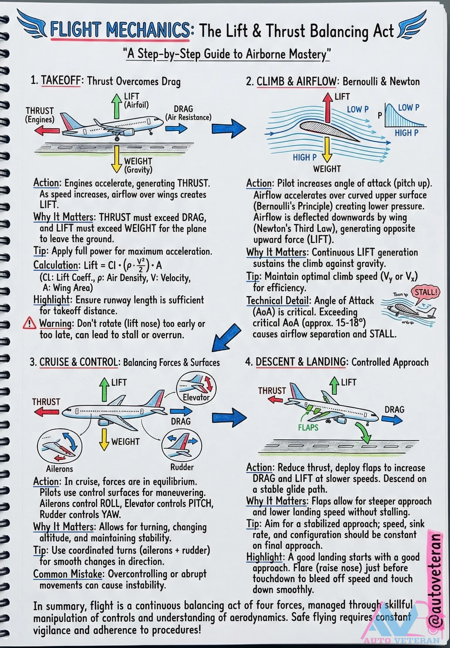 Flight Mechanics Lift and Thrust Balancing Step-by-Step Guide