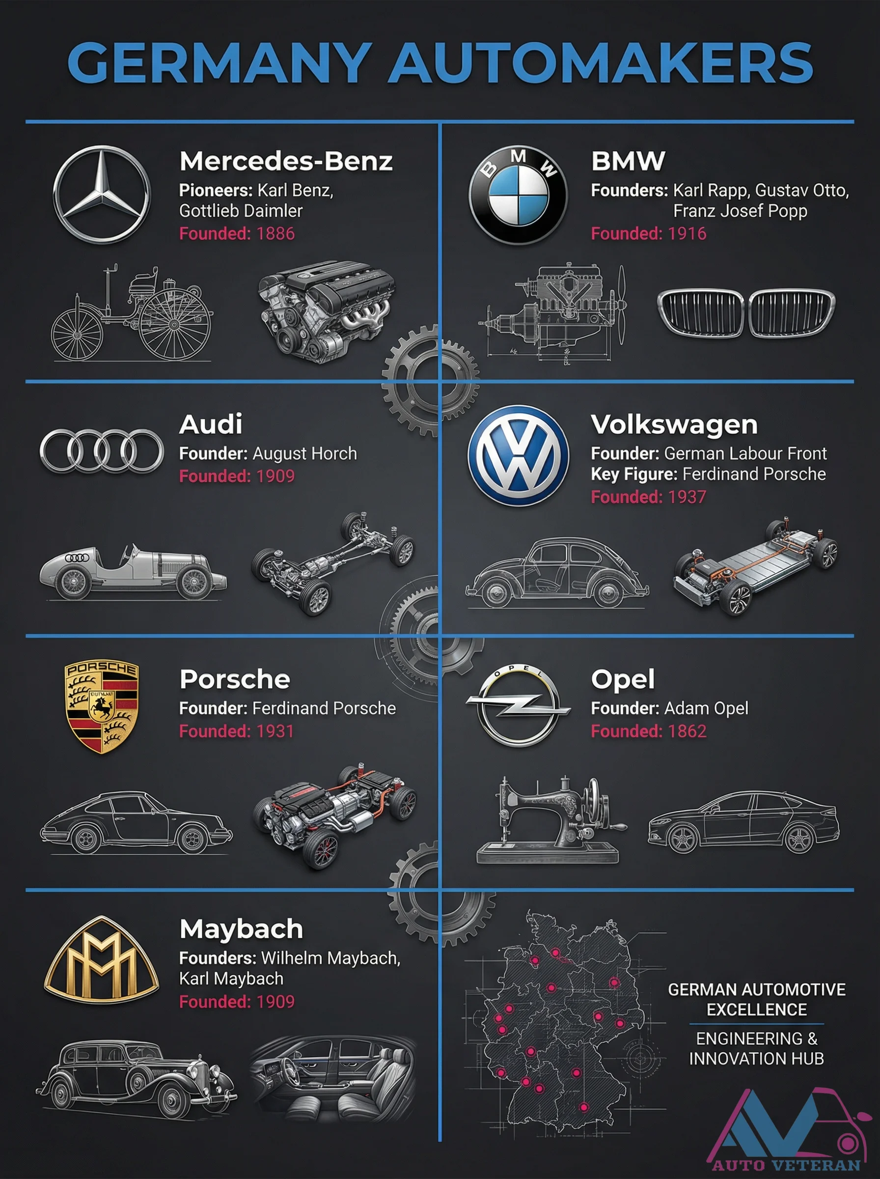 German Automaker Founders and Founding Years
