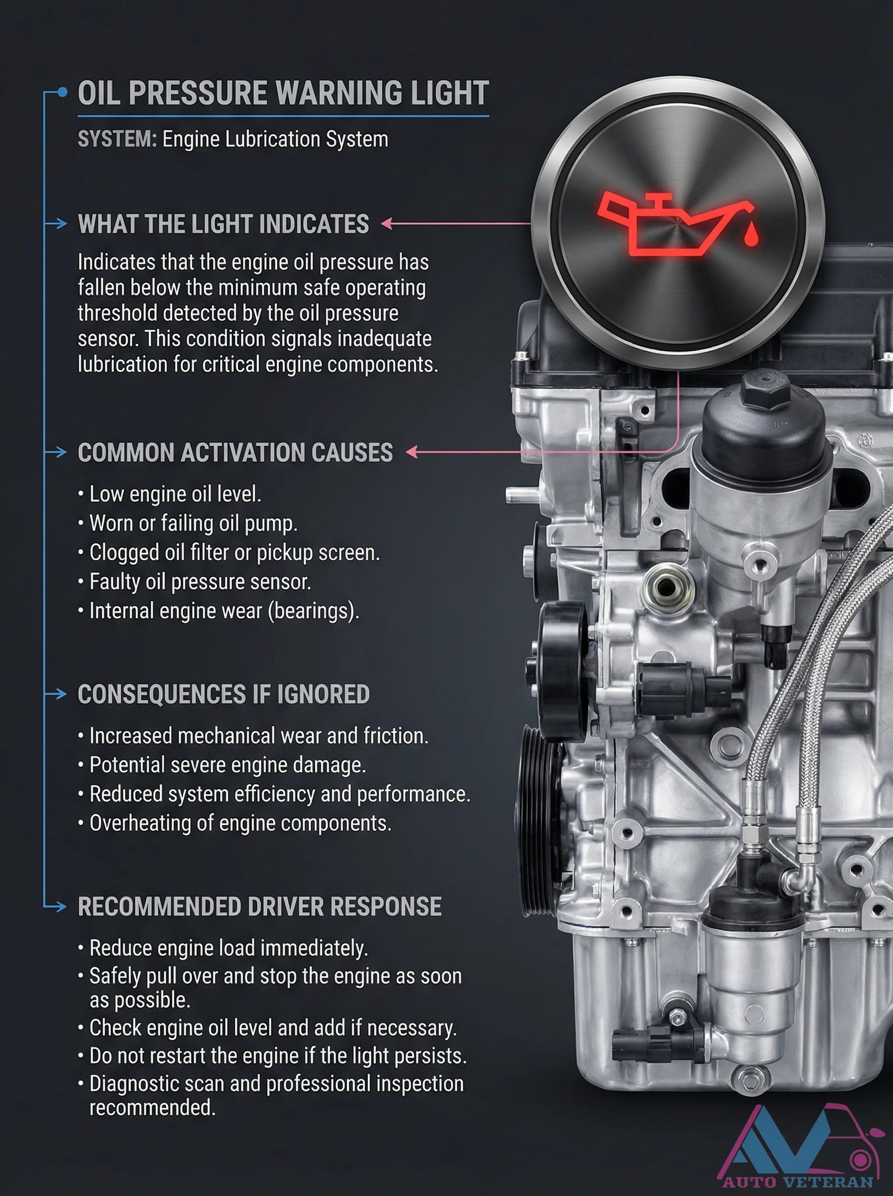 Oil Pressure Warning Light Activation Causes and Response