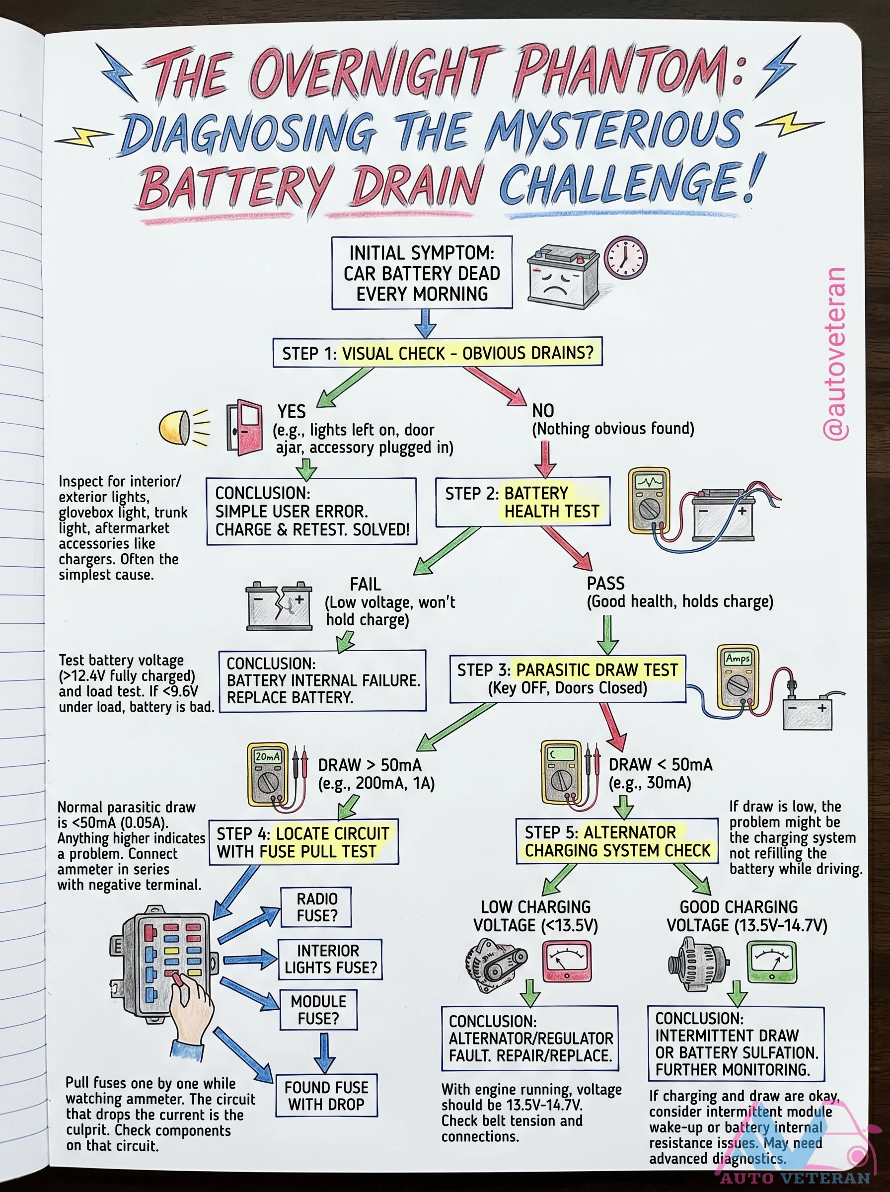 Overnight Battery Drain Diagnosis Guide