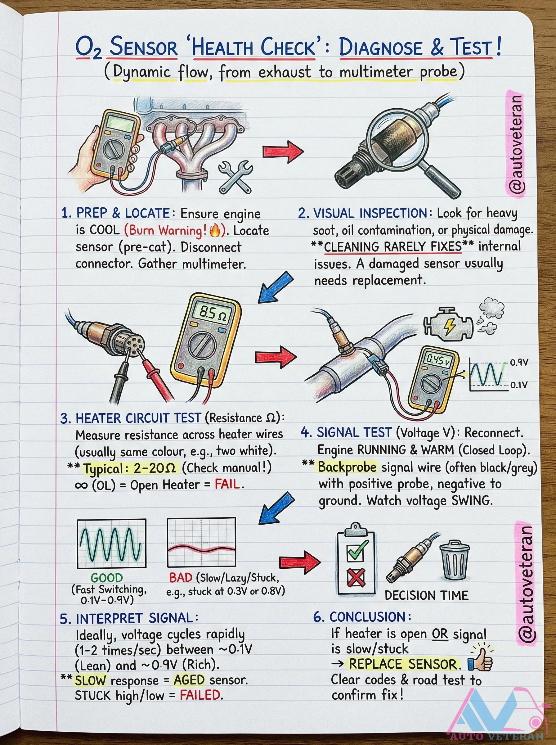 Oxygen Sensor Health Check Diagnosis and Testing