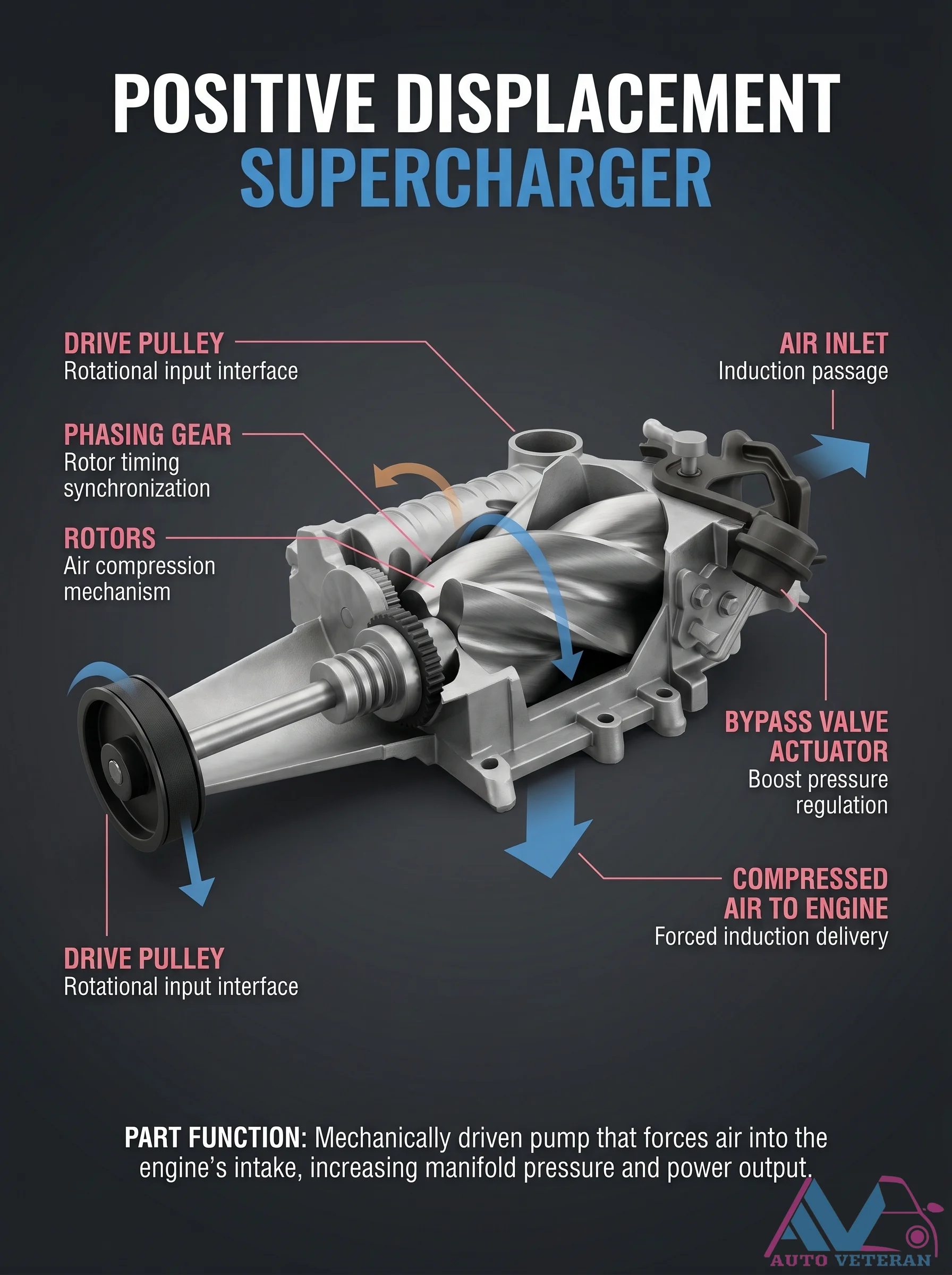 Positive Displacement Supercharger Anatomy