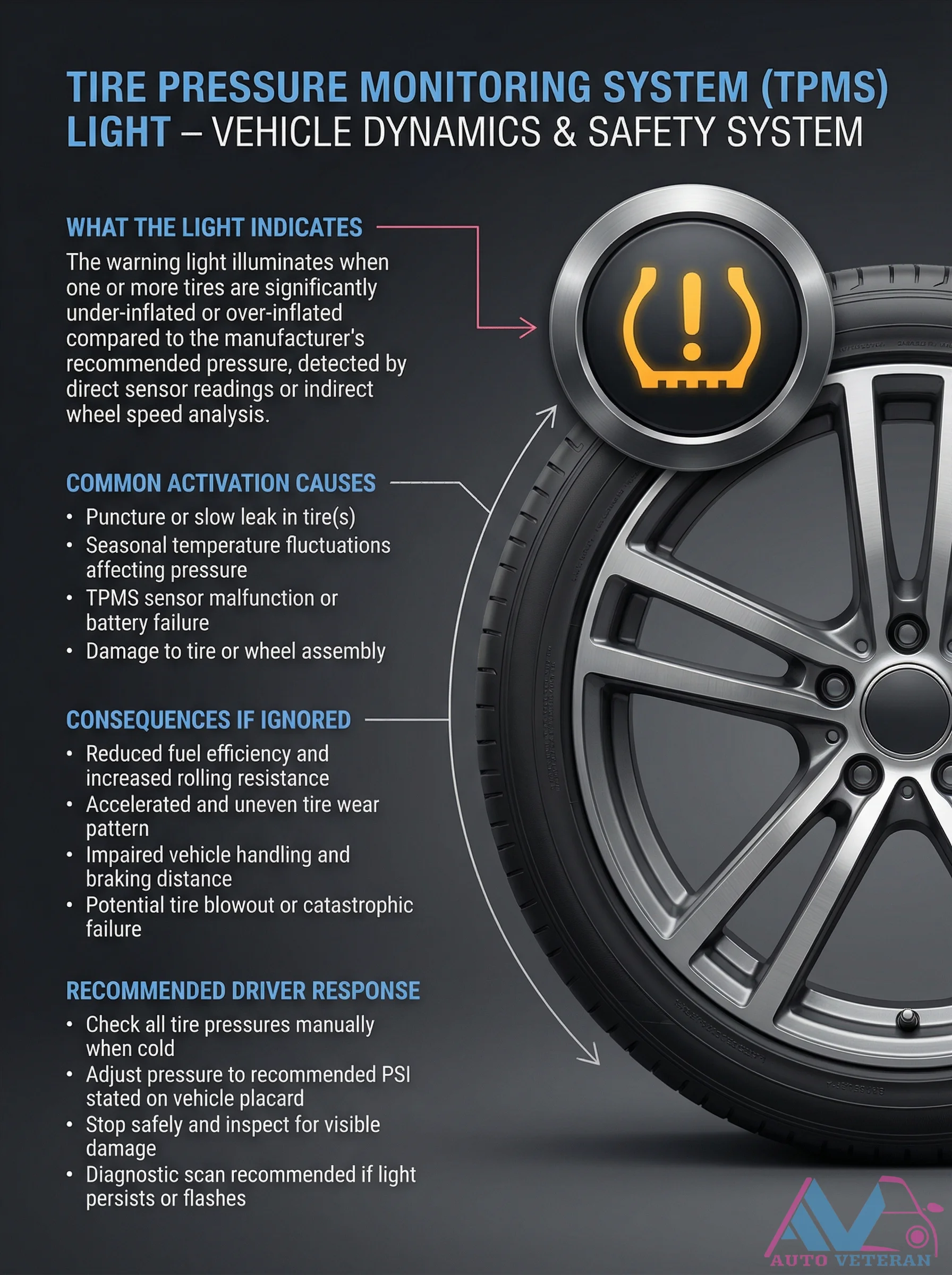 TPMS Warning Light Causes, Consequences, and Driver Response