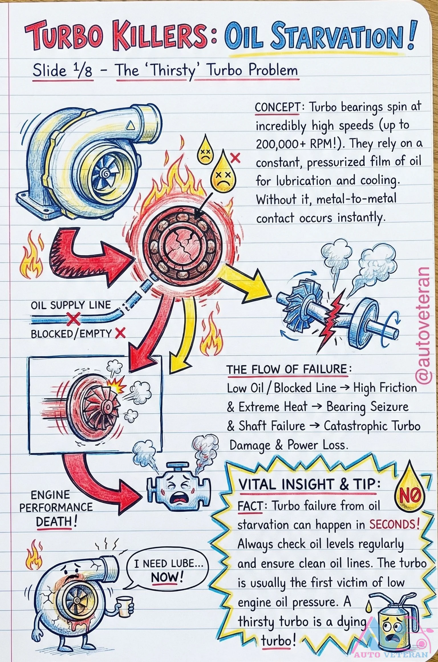 Turbo Oil Starvation Flow of Failure