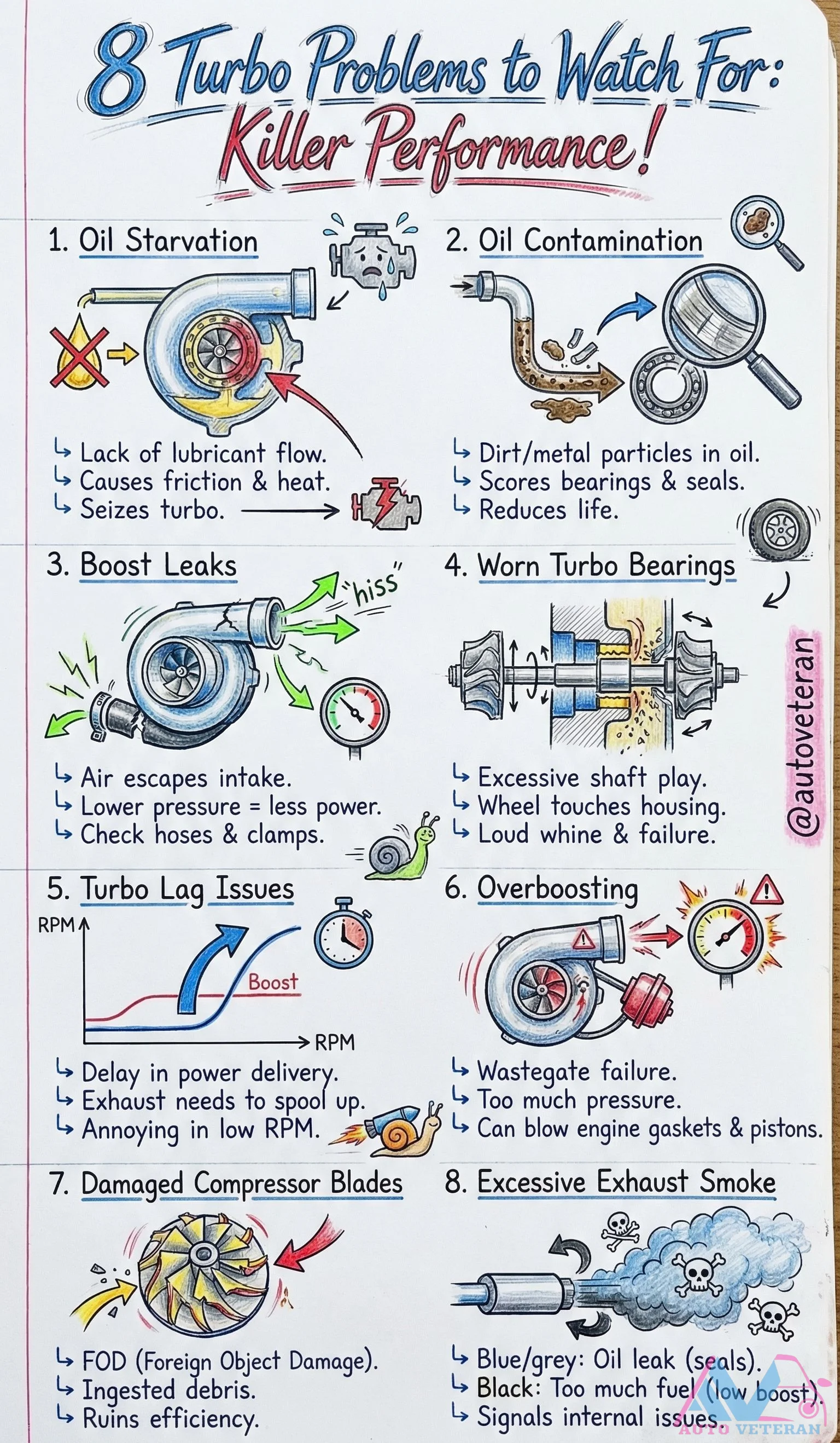 Turbo Problems: Oil Starvation and Contamination