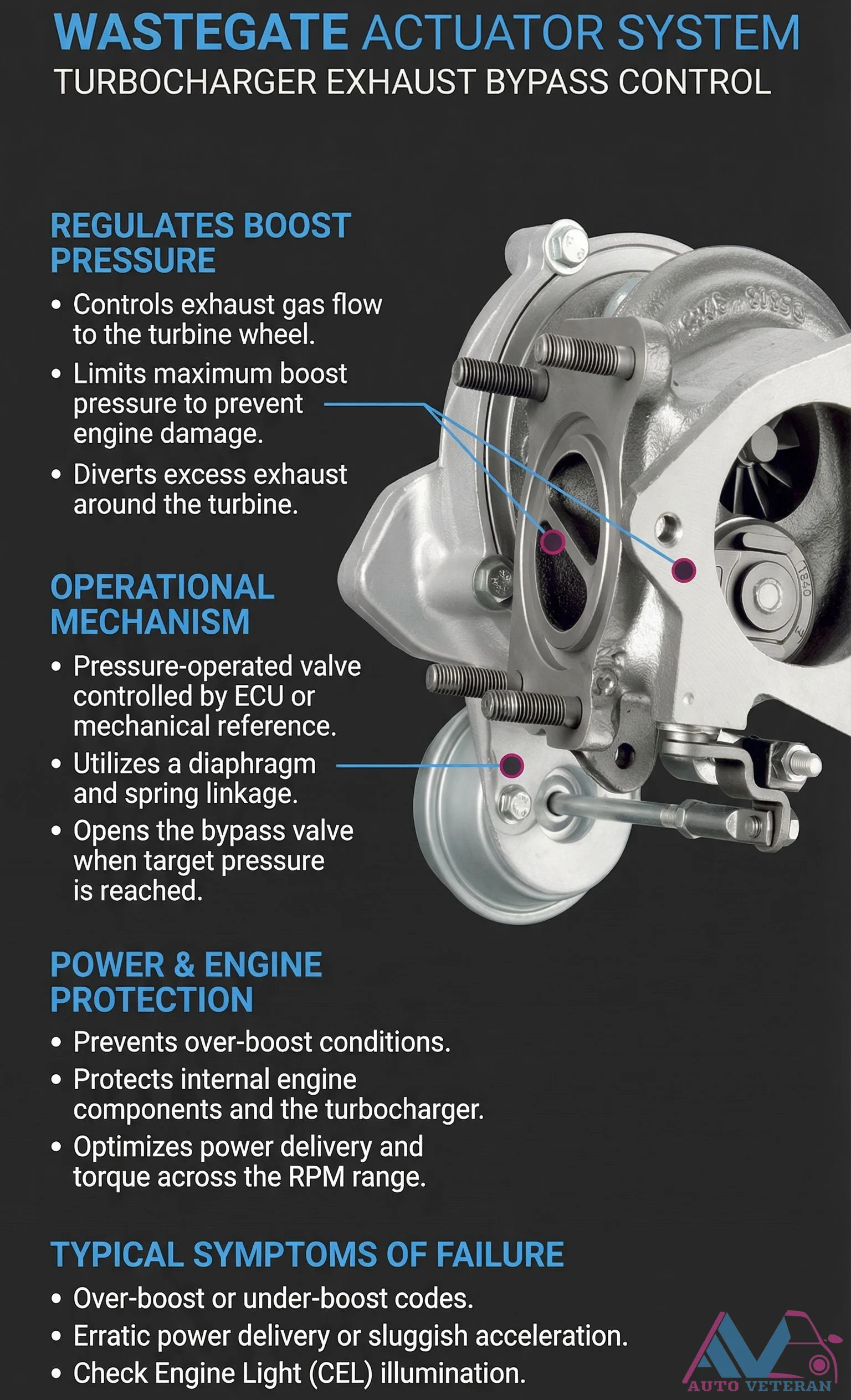 Turbo Wastegate Actuator System Operation and Failure Symptoms