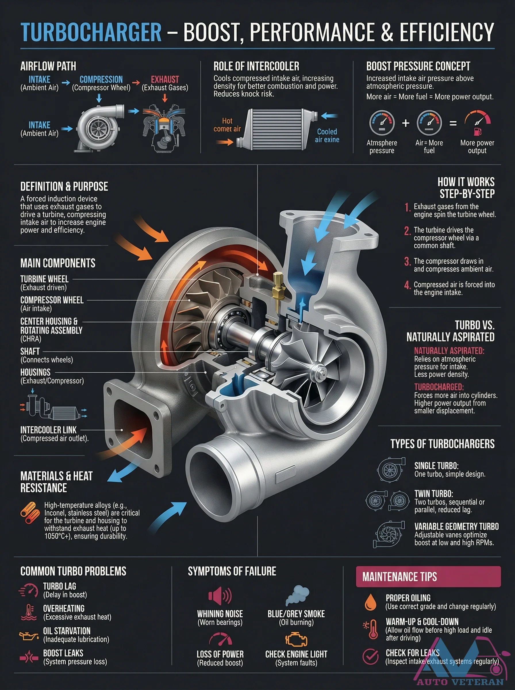 Turbocharger Boost, Performance, and Efficiency Diagram