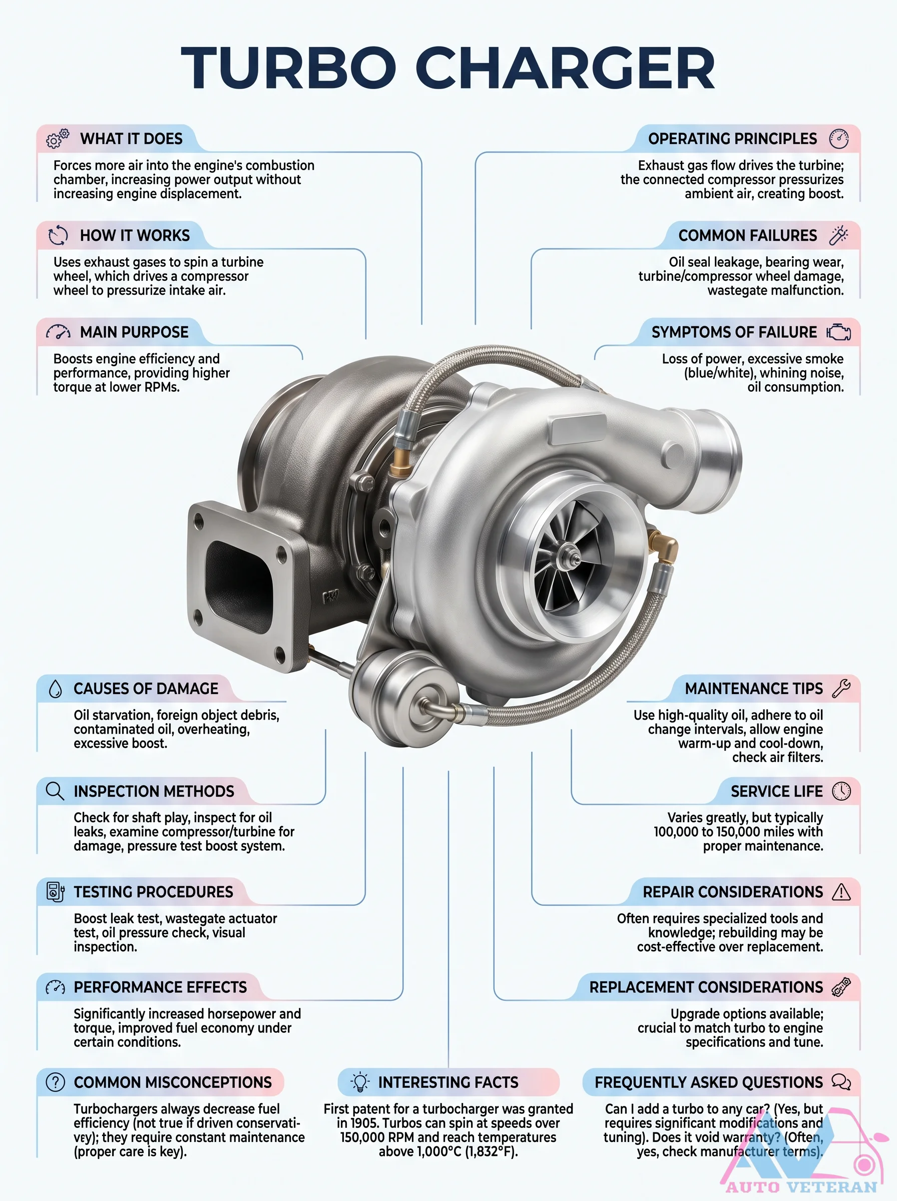 Turbocharger Operating Principles and Failures