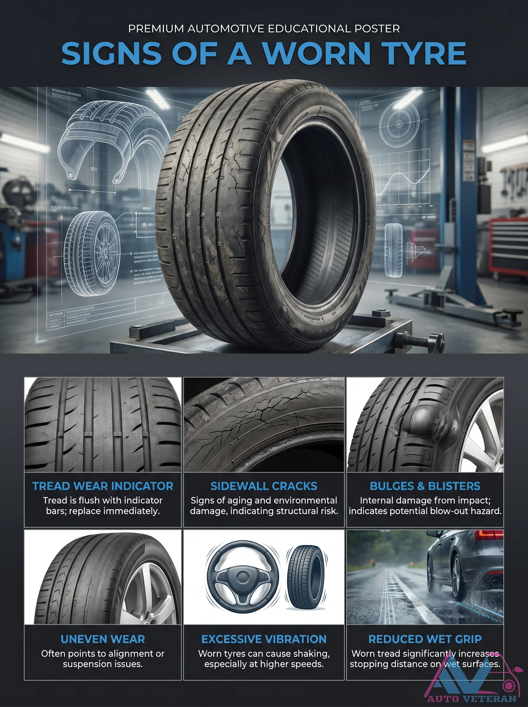 Tyre Tread Wear Indicator Signs